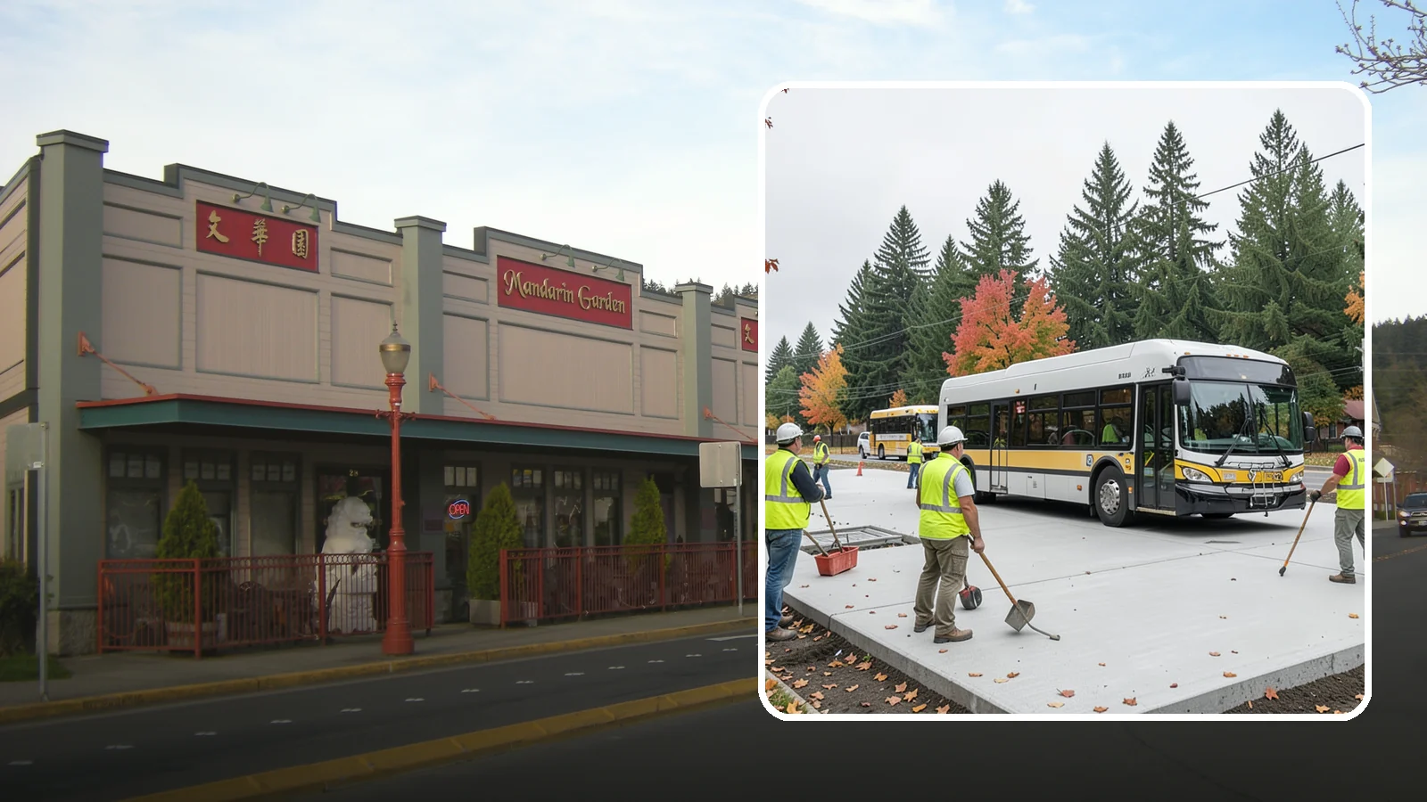 Bus Pad Construction in Issaquah, King County, WA - Heavy-duty concrete bus pads that replace rutted asphalt at transit stops and layover zones.