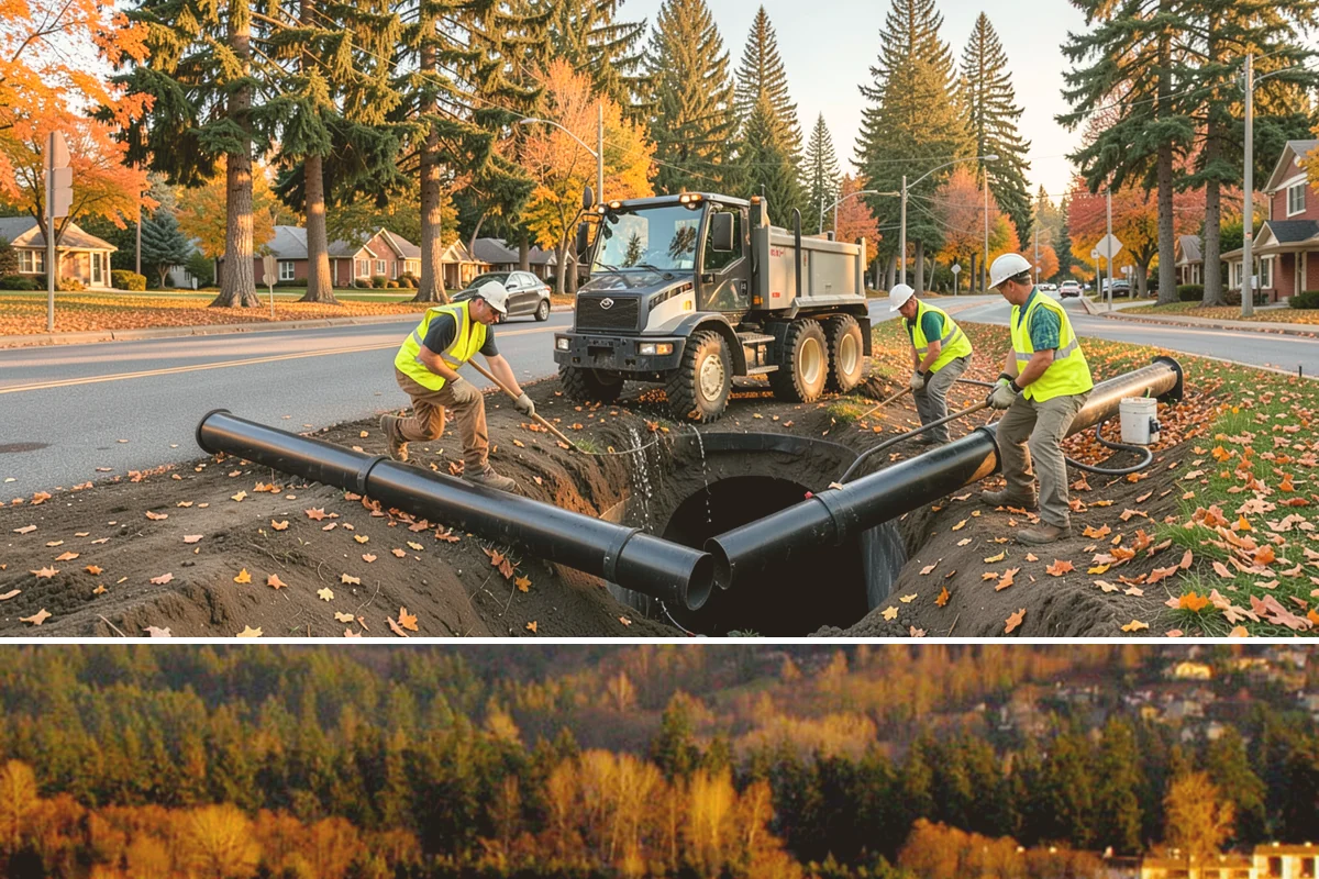 Bus Pad Construction in Kenmore, King County, WA - Summer construction takes advantage of longer dry windows and lighter ridership on many routes for smoother closures.