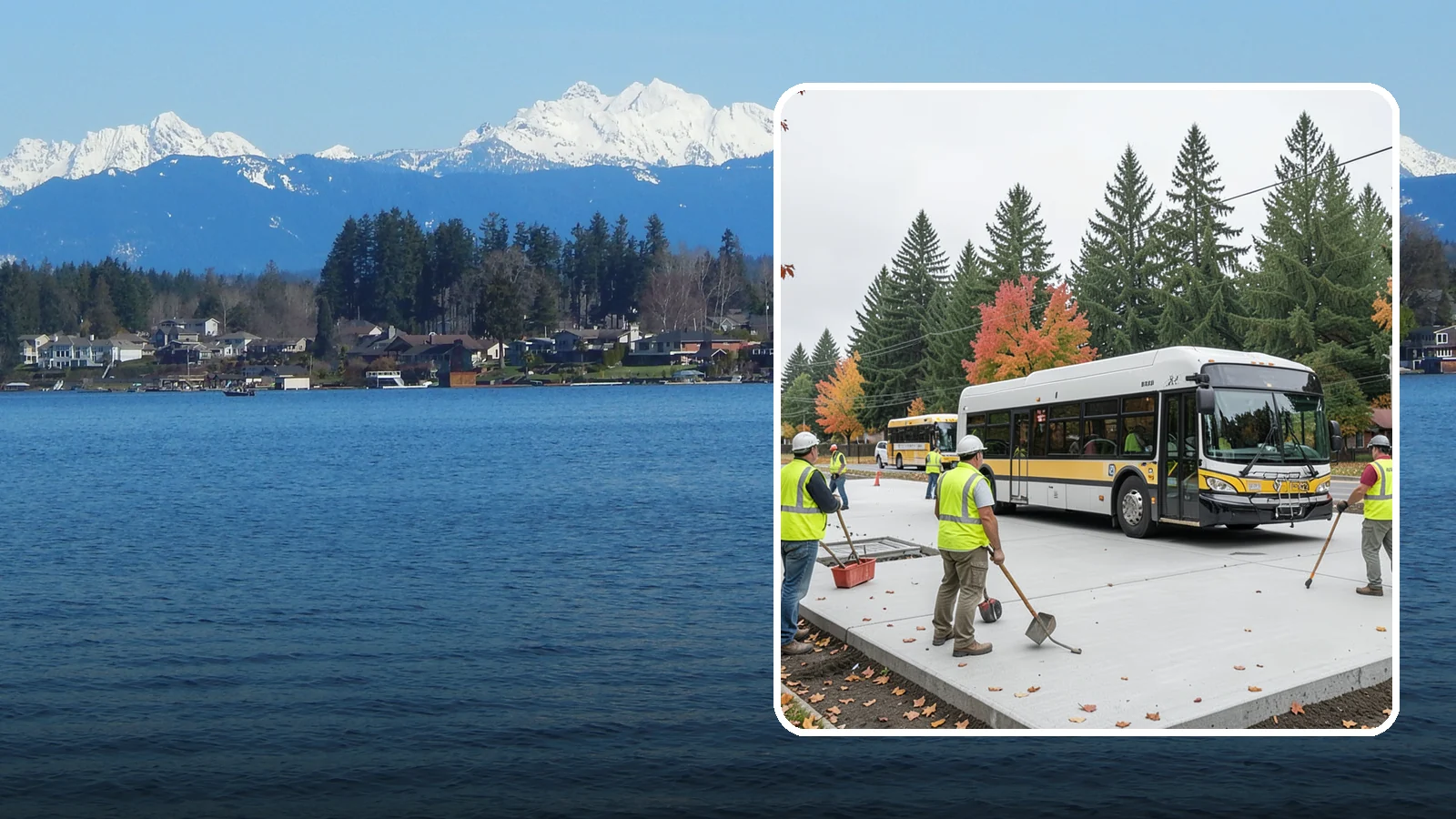 Bus Pad Construction in Lake Stevens, Snohomish County, WA - Heavy-duty concrete bus pads that replace rutted asphalt at transit stops and layover zones.