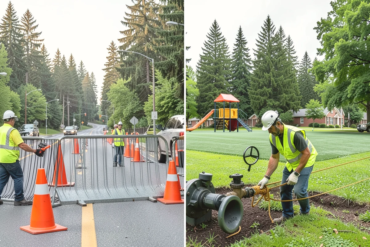 Bus Pad Construction in Lake Stevens, Snohomish County, WA - Coordinate stop closures and detours with the transit agency