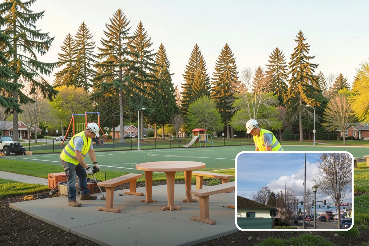 Bus Pad Construction in Marysville, Snohomish County, WA - Withstands repeated bus axle and braking loads
