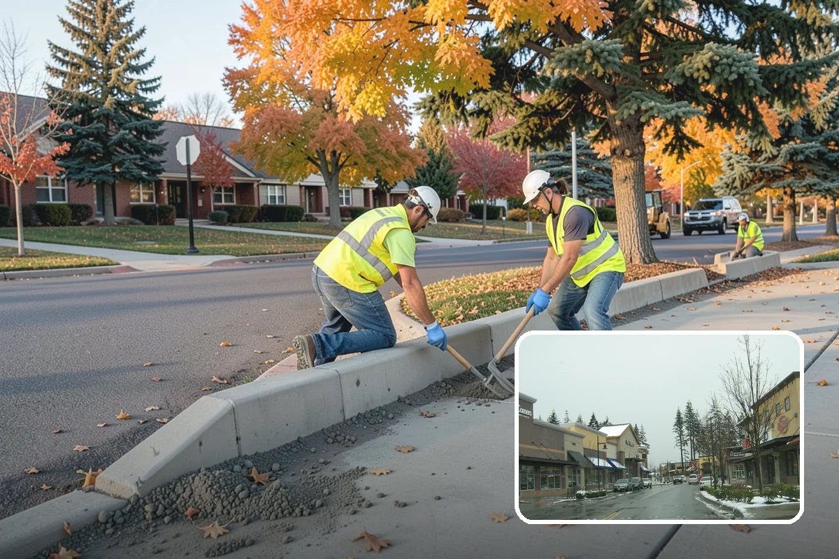 Bus Pad Construction in Mill Creek, Snohomish County, WA - Withstands repeated bus axle and braking loads