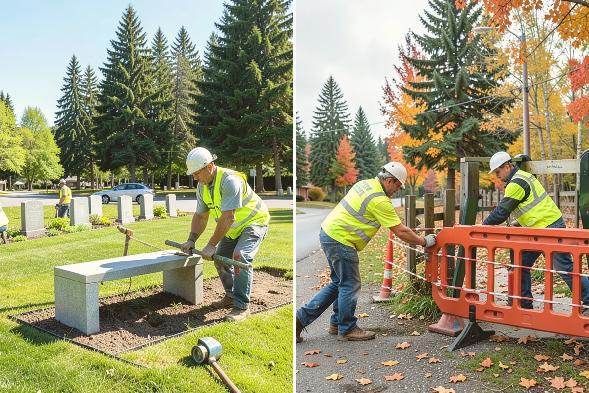 Bus Pad Construction in Milton, King County, WA - Coordinate stop closures and detours with the transit agency