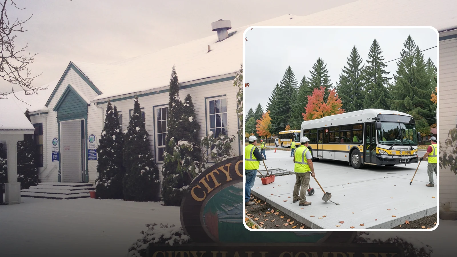 Bus Pad Construction in Pacific, King County, WA - Heavy-duty concrete bus pads that replace rutted asphalt at transit stops and layover zones.