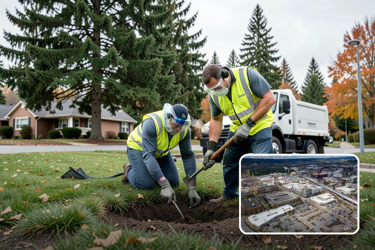 Bus Pad Construction in Redmond, King County, WA - Withstands repeated bus axle and braking loads