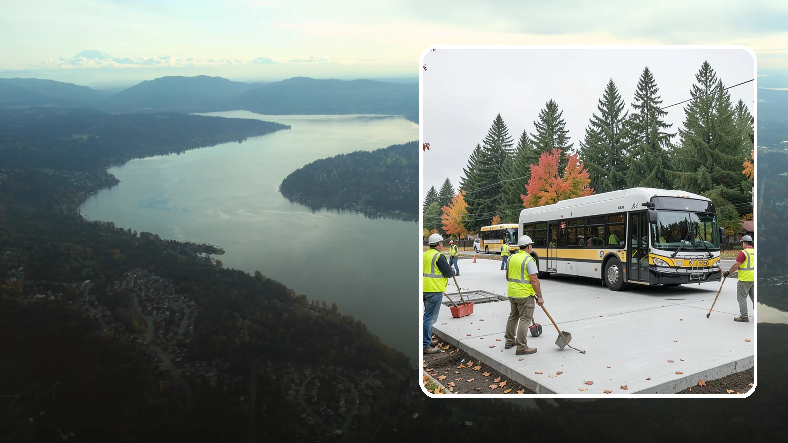 Bus Pad Construction in Sammamish, King County, WA - Heavy-duty concrete bus pads that replace rutted asphalt at transit stops and layover zones.