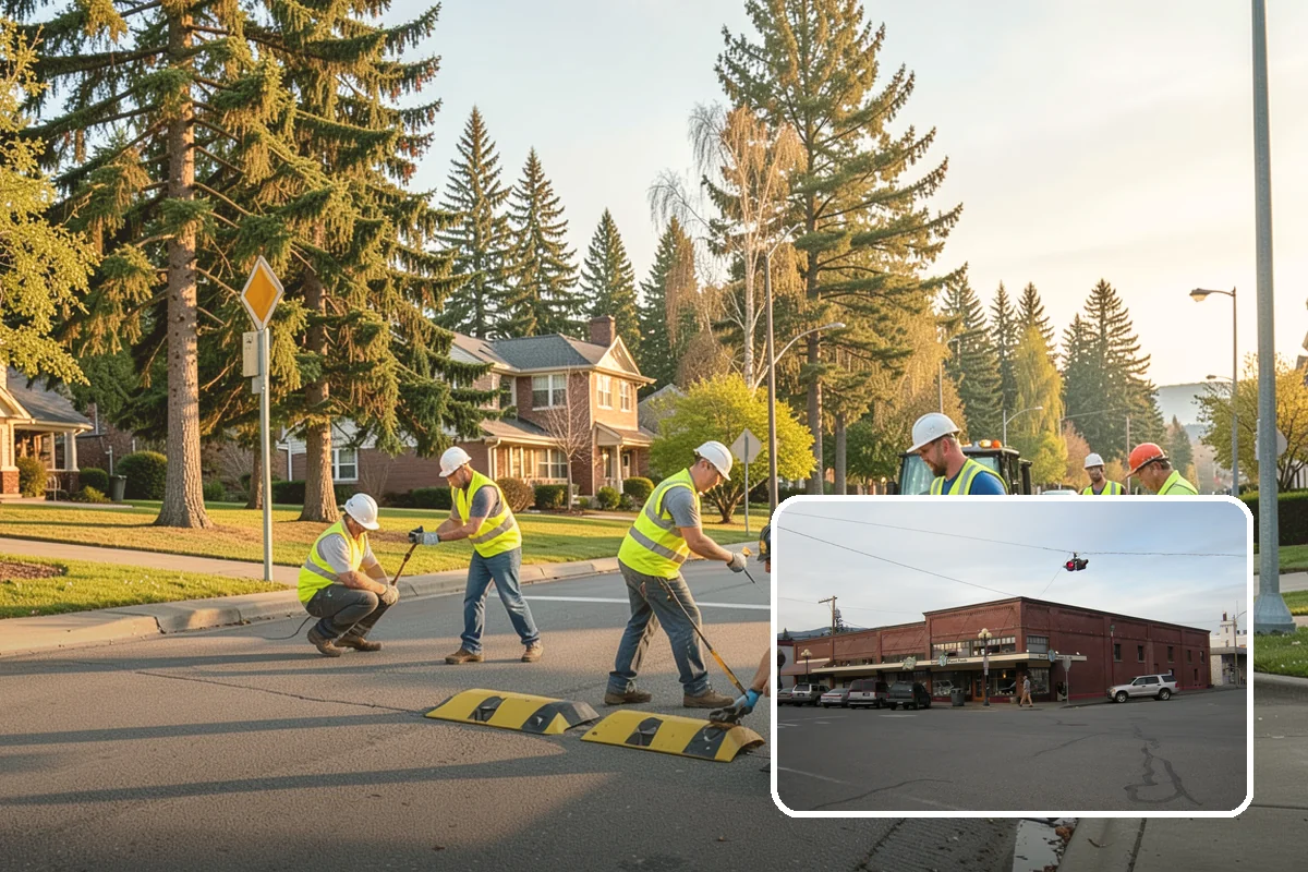 Bus Pad Construction in Sedro-Woolley, Skagit County, WA - Withstands repeated bus axle and braking loads