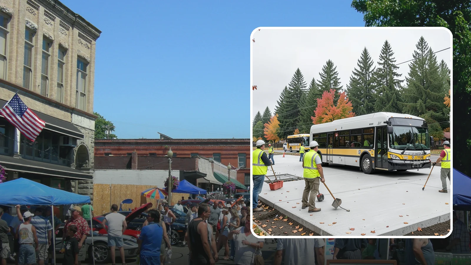 Bus Pad Construction in Snohomish, Snohomish County, WA - Heavy-duty concrete bus pads that replace rutted asphalt at transit stops and layover zones.