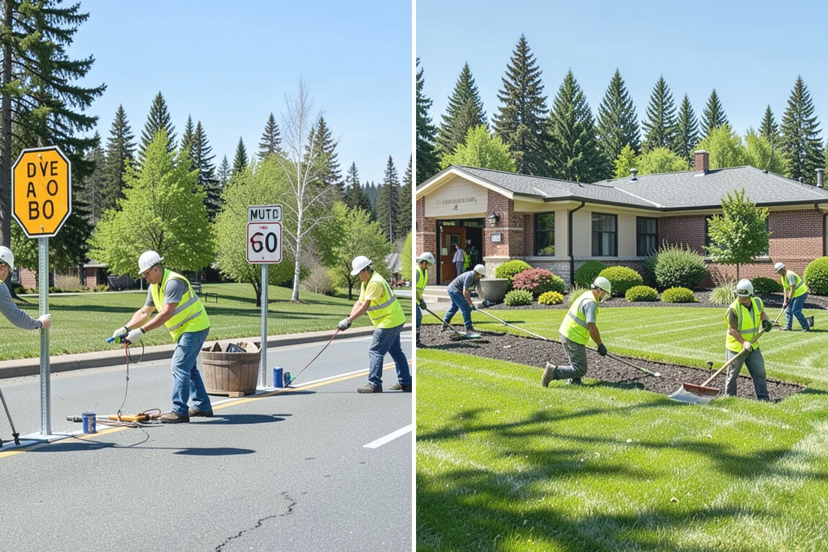 Bus Pad Construction in South Prairie, Pierce County, WA - Coordinate stop closures and detours with the transit agency