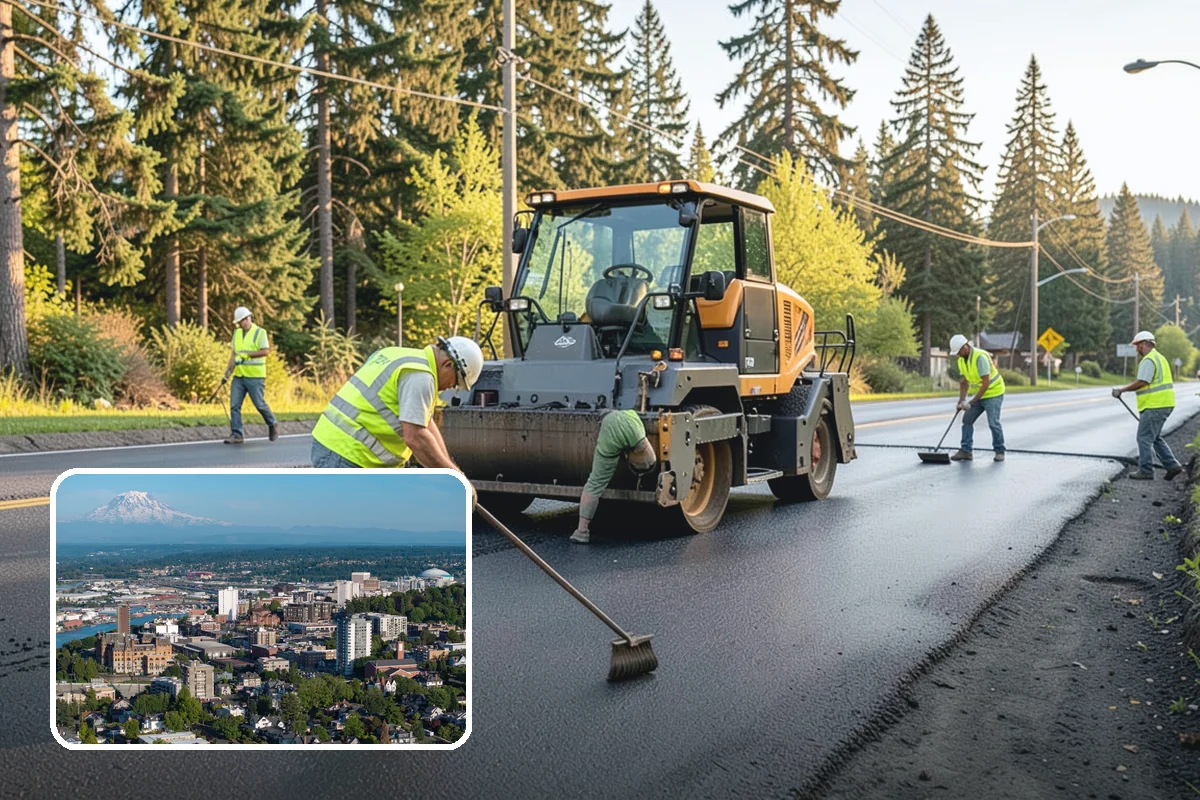 Bus Pad Construction in Tacoma, Pierce County, WA - Withstands repeated bus axle and braking loads