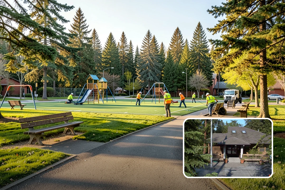 Bus Pad Construction in Yarrow Point, King County, WA - Withstands repeated bus axle and braking loads
