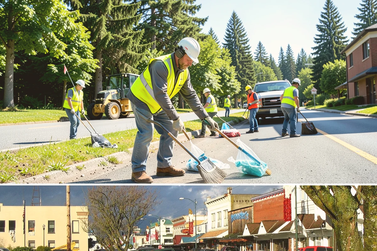 Bus Stop Cleaning in Arlington, Snohomish County, WA - Bus-stop cleaning runs year-round, with increased frequency valuable through wet fall and winter months when tracked-in grime...