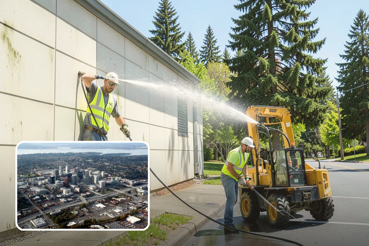 Bus Stop Cleaning in Bellevue, King County, WA - Improves the rider experience across the transit network