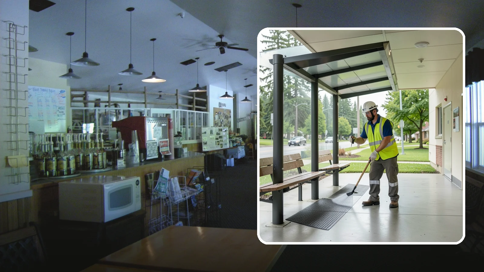 Bus Stop Cleaning in Black Diamond, King County, WA - Keep bus stops, benches, and boarding pads clean and sanitary for daily transit riders.