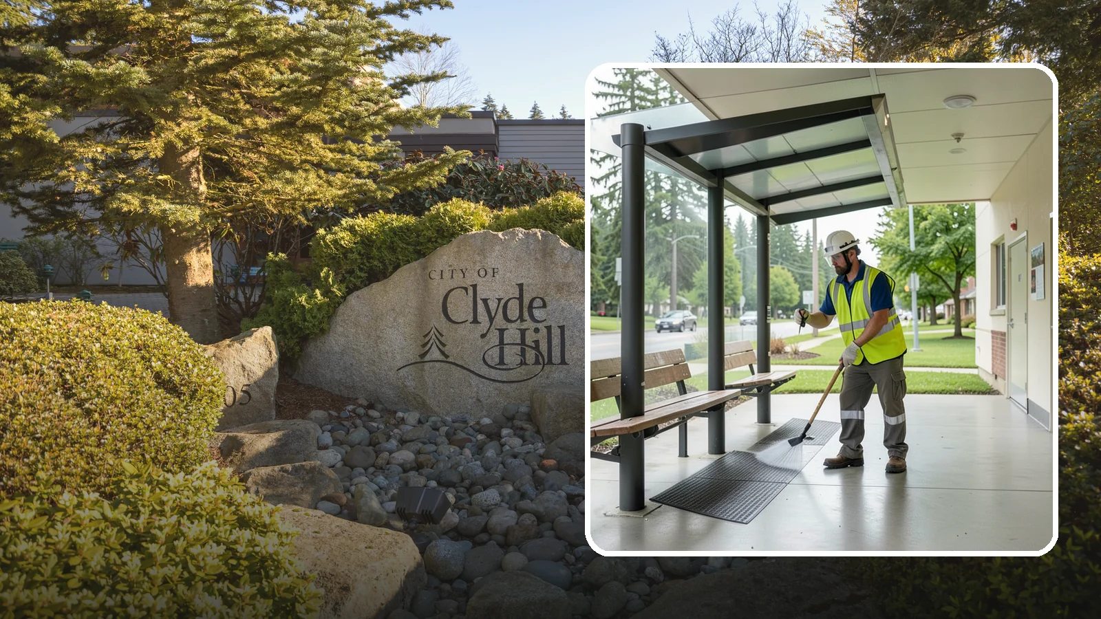 Bus Stop Cleaning in Clyde Hill, King County, WA - Keep bus stops, benches, and boarding pads clean and sanitary for daily transit riders.