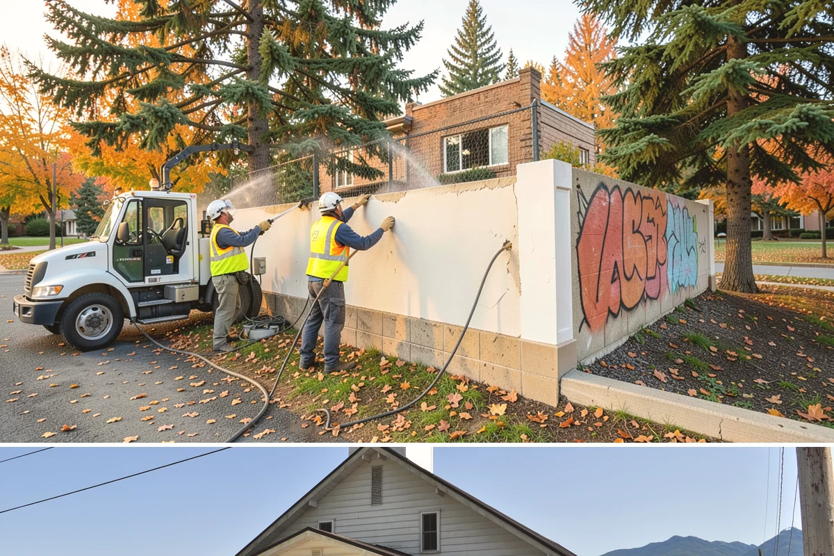 Bus Stop Cleaning in Concrete, Skagit County, WA - Bus-stop cleaning runs year-round, with increased frequency valuable through wet fall and winter months when tracked-in grime...