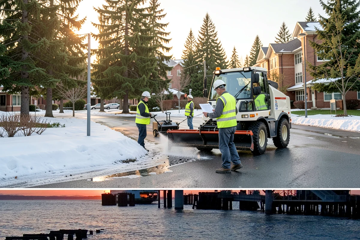 Bus Stop Cleaning in Edmonds, Snohomish County, WA - Bus-stop cleaning runs year-round, with increased frequency valuable through wet fall and winter months when tracked-in grime...