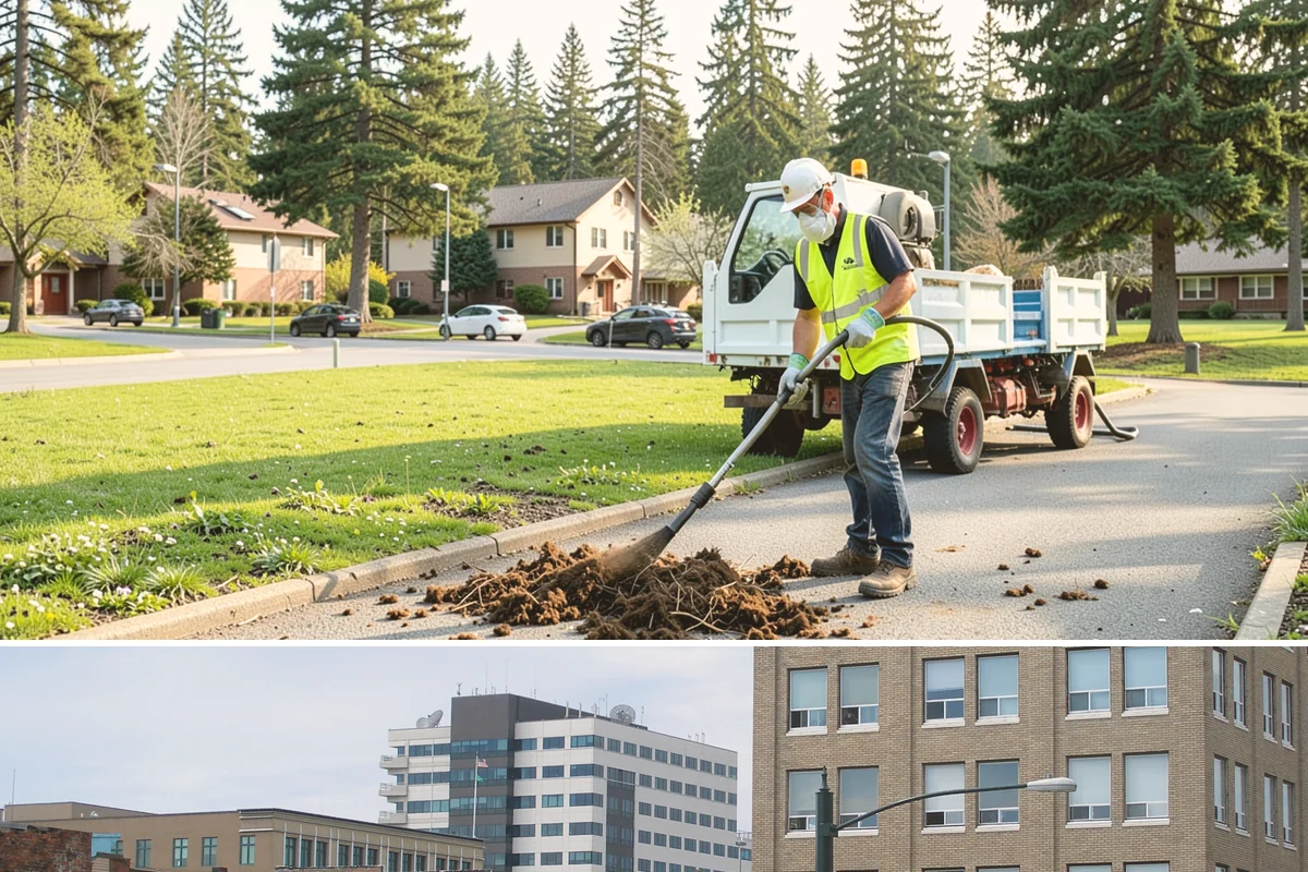 Bus Stop Cleaning in Everett, Snohomish County, WA - Bus-stop cleaning runs year-round, with increased frequency valuable through wet fall and winter months when tracked-in grime...