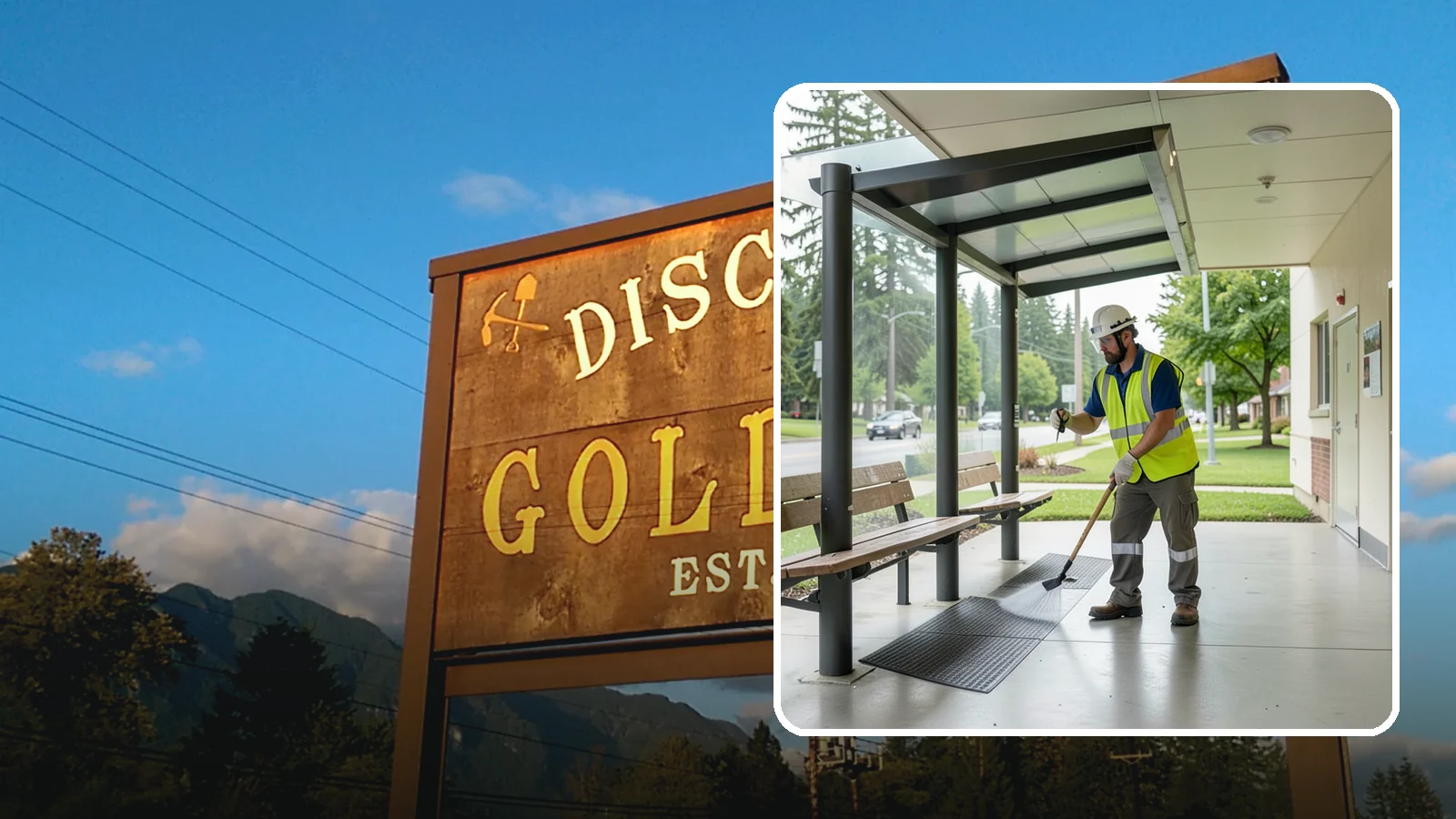 Bus Stop Cleaning in Gold Bar, Snohomish County, WA - Keep bus stops, benches, and boarding pads clean and sanitary for daily transit riders.