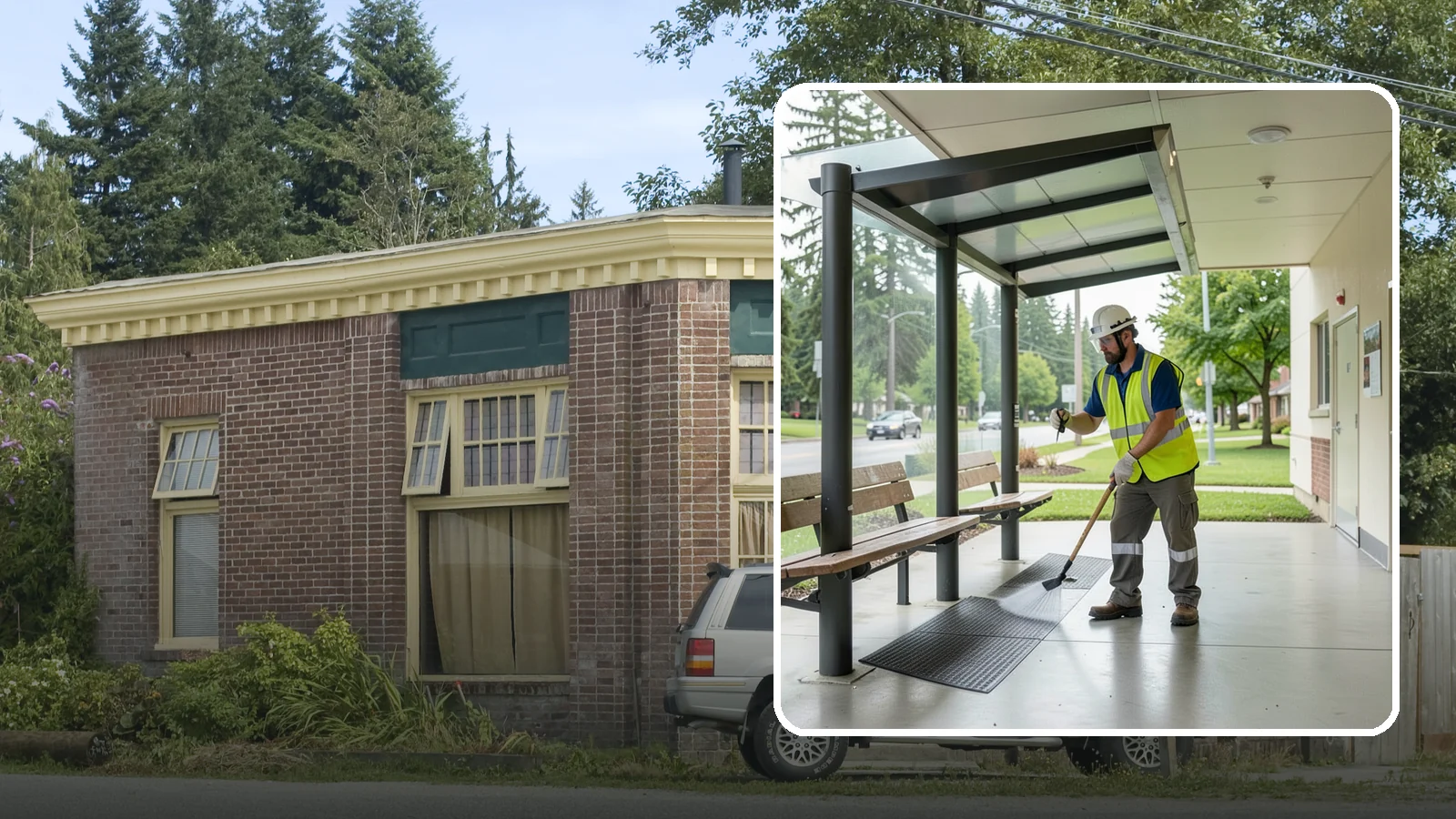 Bus Stop Cleaning in Hamilton, Skagit County, WA - Keep bus stops, benches, and boarding pads clean and sanitary for daily transit riders.