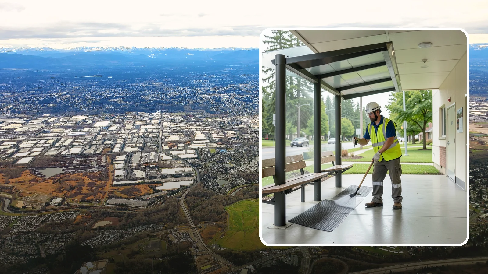 Bus Stop Cleaning in Kent, King County, WA - Keep bus stops, benches, and boarding pads clean and sanitary for daily transit riders.