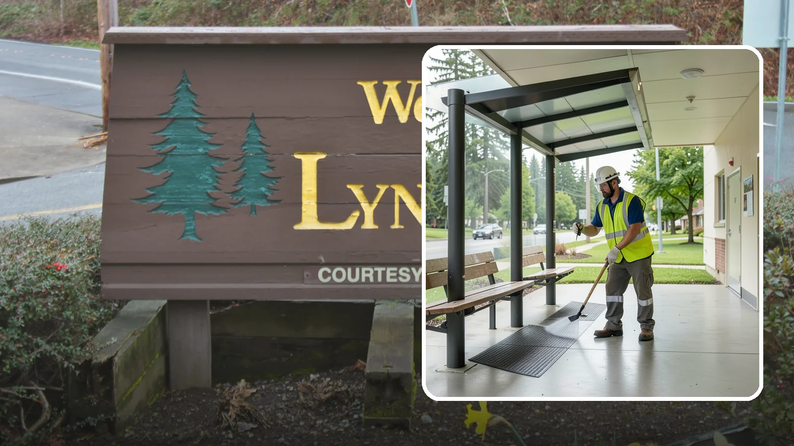 Bus Stop Cleaning in Lynnwood, Snohomish County, WA - Keep bus stops, benches, and boarding pads clean and sanitary for daily transit riders.