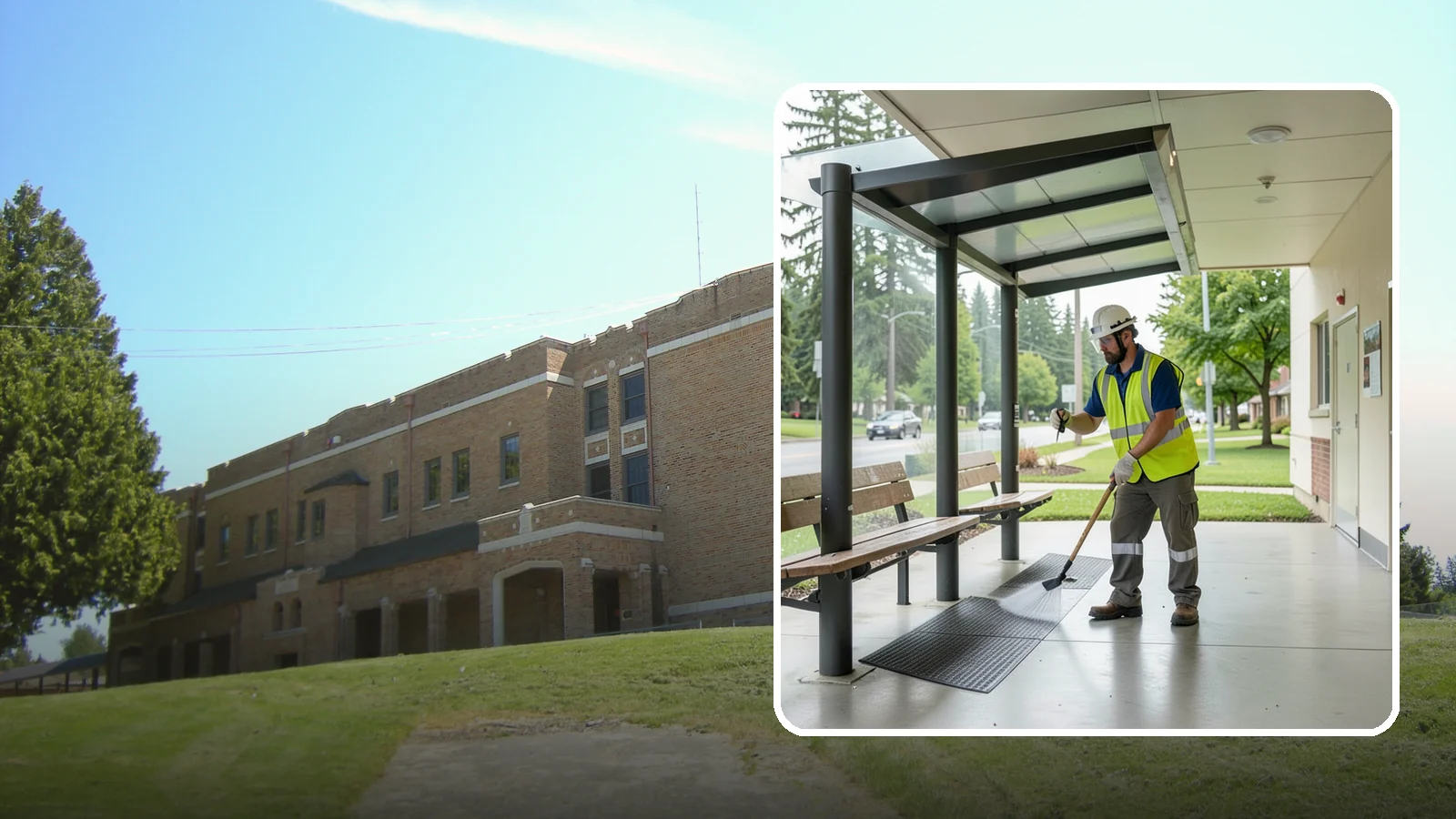 Bus Stop Cleaning in Maple Valley, King County, WA - Keep bus stops, benches, and boarding pads clean and sanitary for daily transit riders.