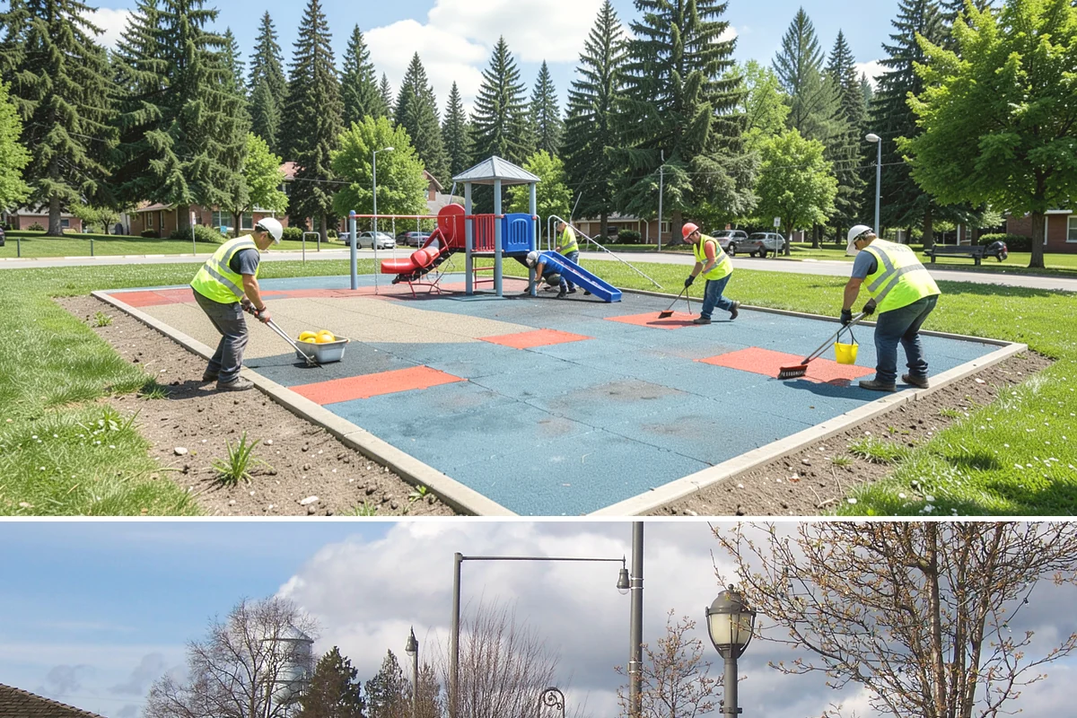 Bus Stop Cleaning in Marysville, Snohomish County, WA - Bus-stop cleaning runs year-round, with increased frequency valuable through wet fall and winter months when tracked-in grime...
