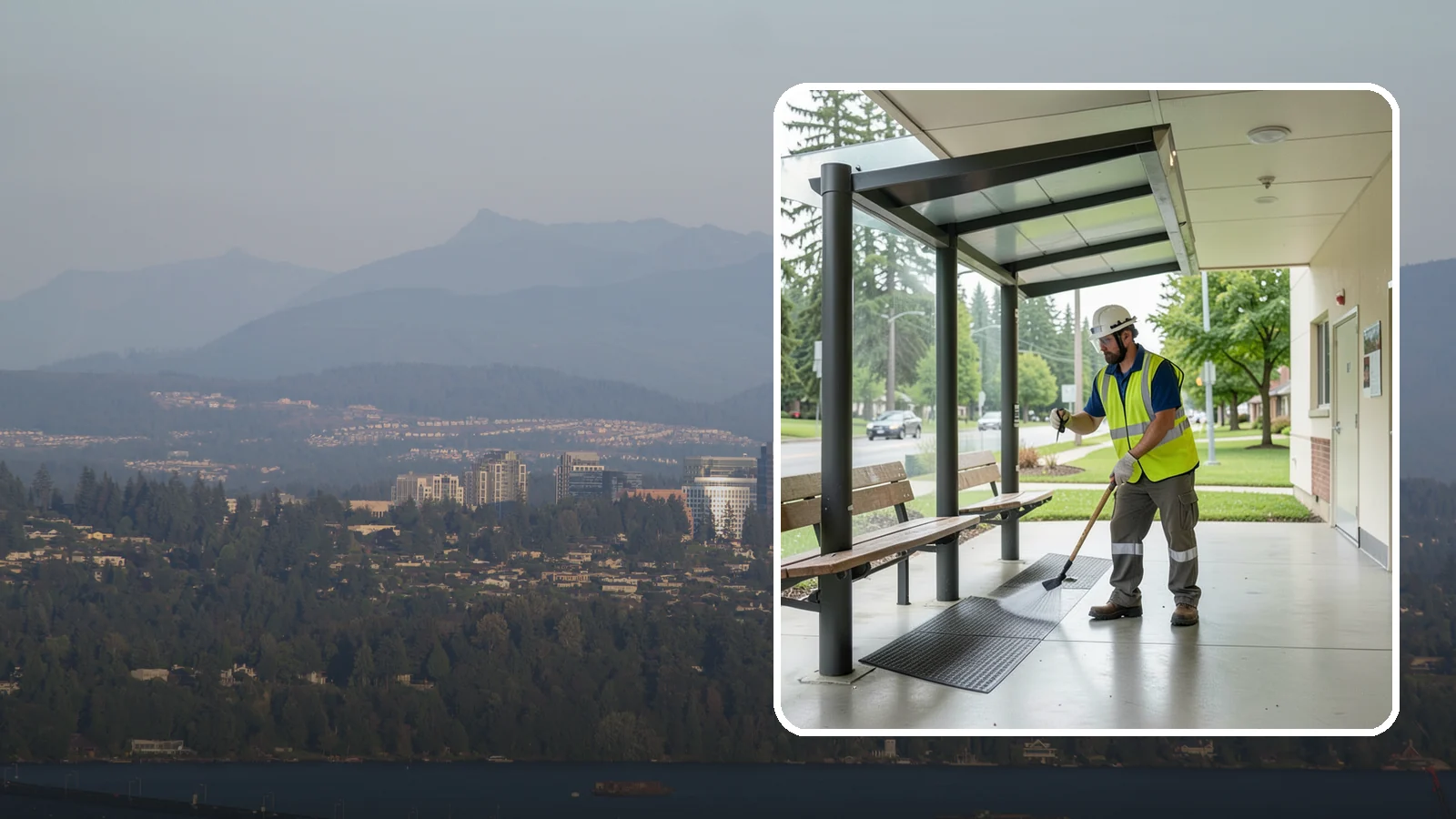 Bus Stop Cleaning in Medina, King County, WA - Keep bus stops, benches, and boarding pads clean and sanitary for daily transit riders.
