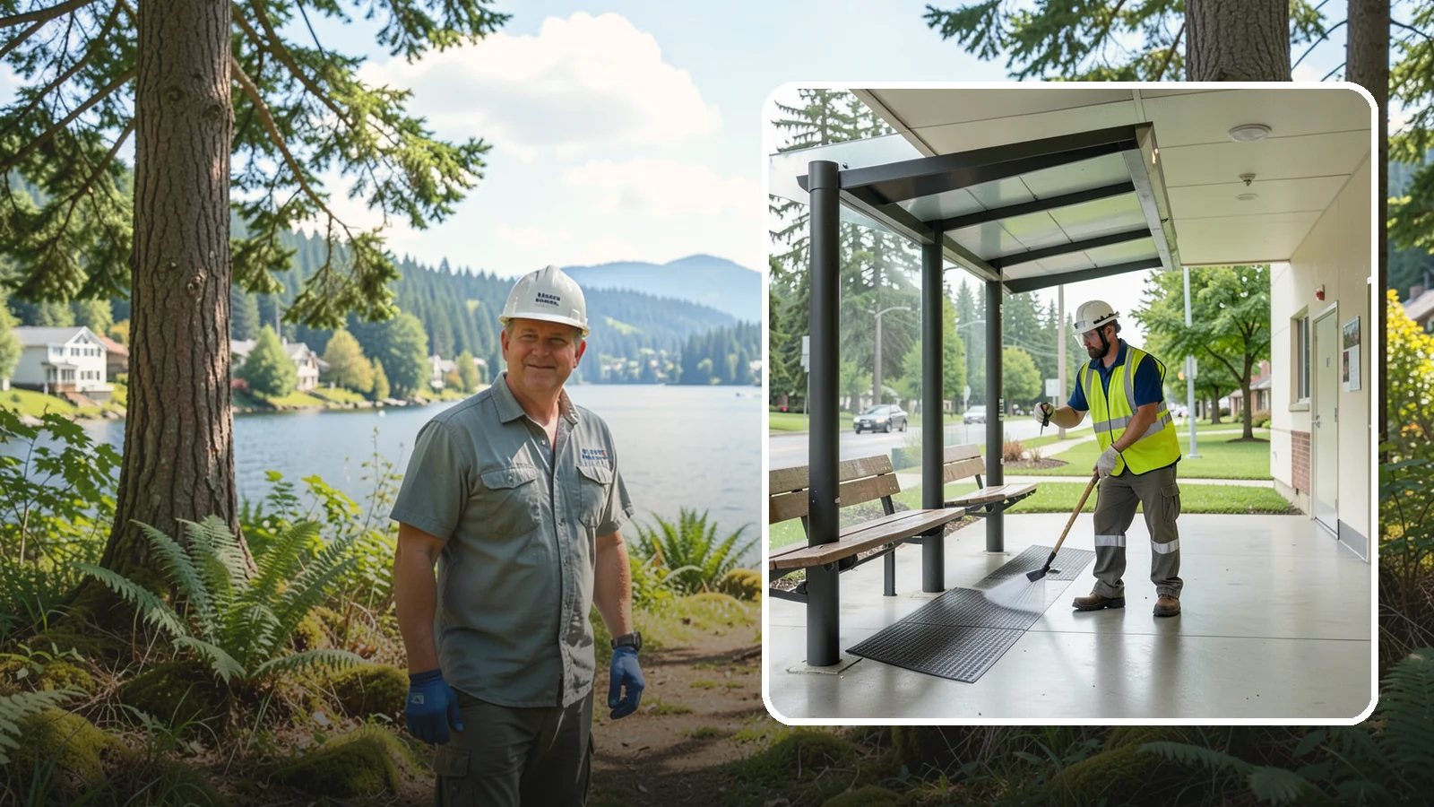 Bus Stop Cleaning in Milton, King County, WA - Keep bus stops, benches, and boarding pads clean and sanitary for daily transit riders.