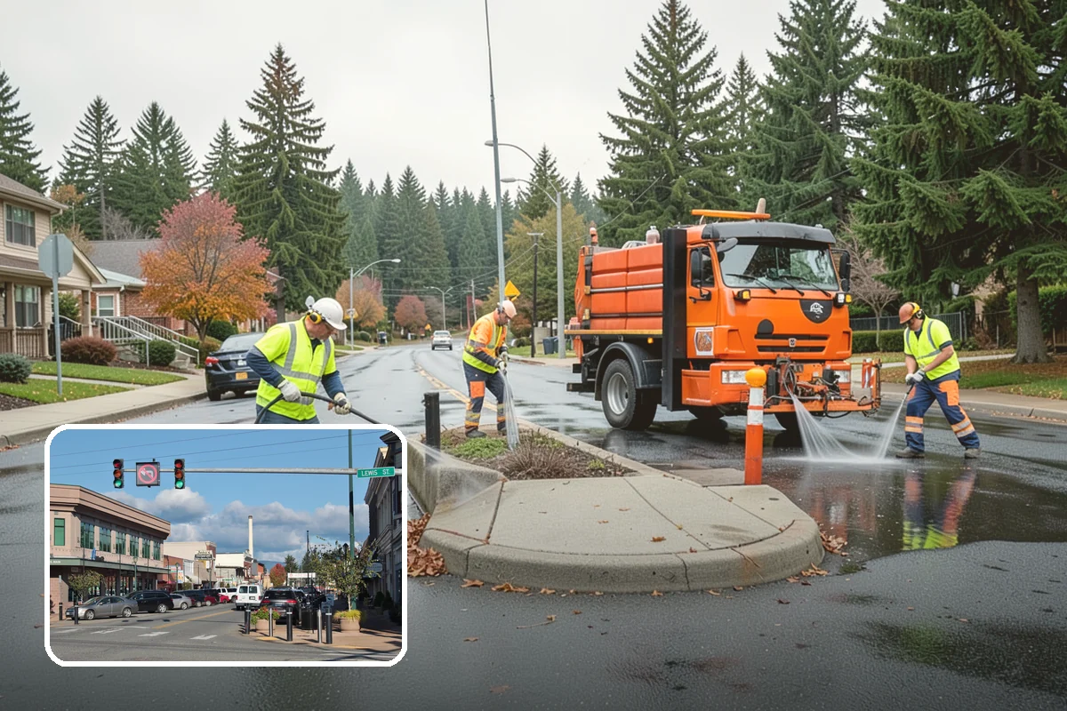 Bus Stop Cleaning in Monroe, Snohomish County, WA - Improves the rider experience across the transit network