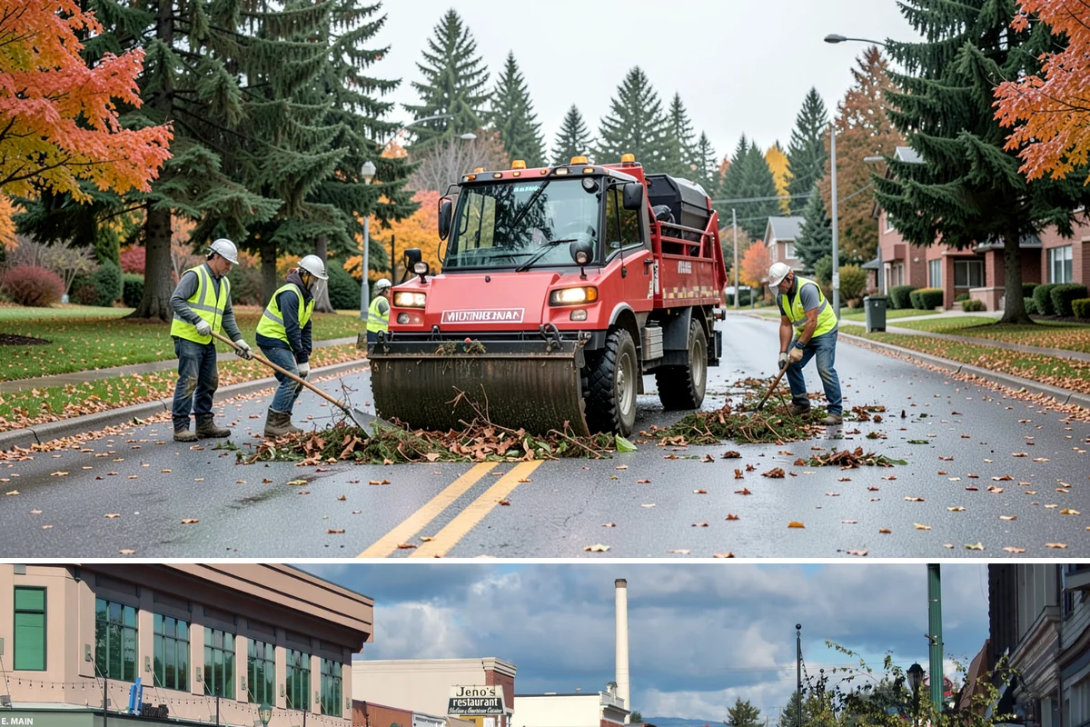 Bus Stop Cleaning in Monroe, Snohomish County, WA - Bus-stop cleaning runs year-round, with increased frequency valuable through wet fall and winter months when tracked-in grime...
