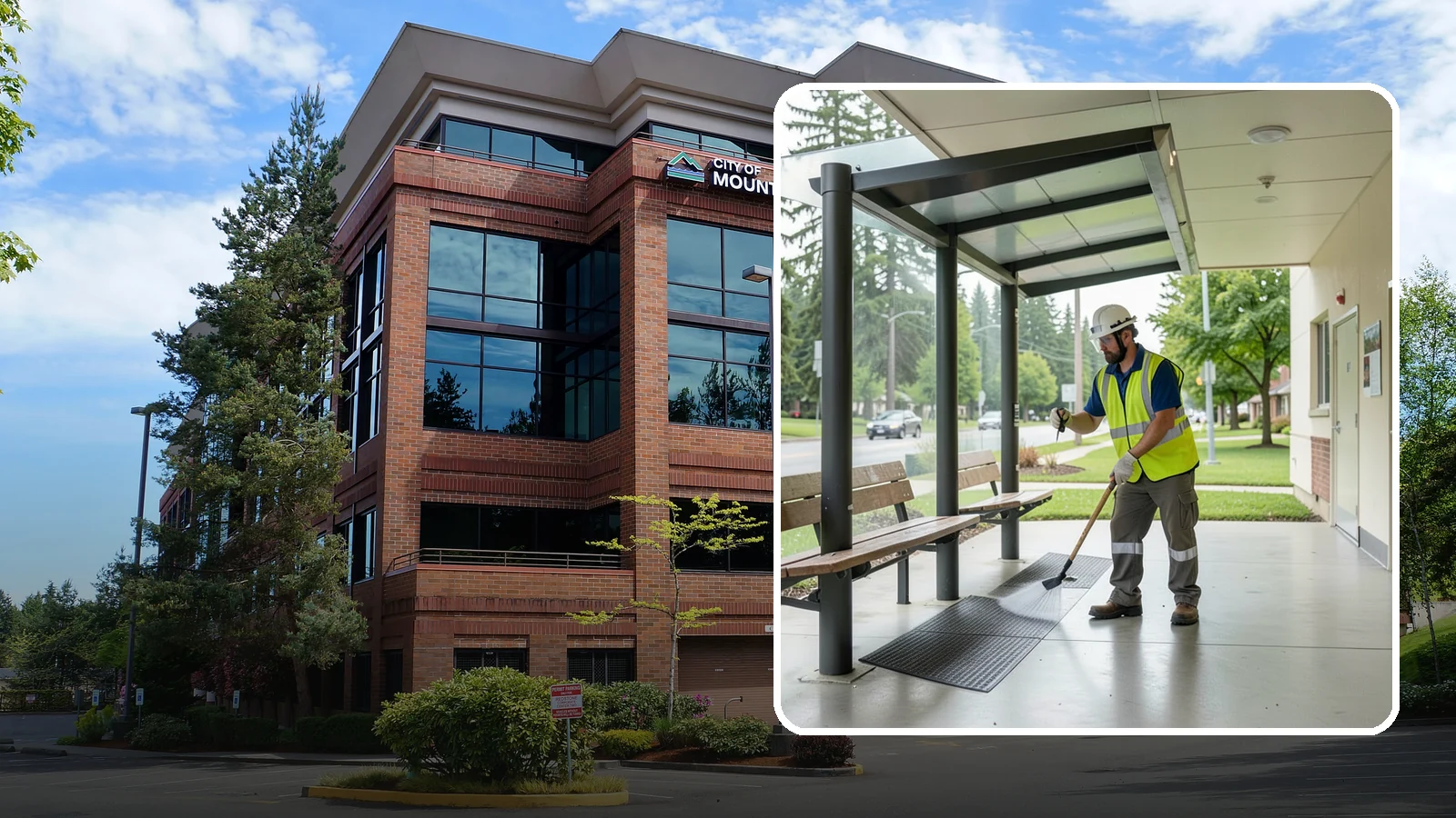 Bus Stop Cleaning in Mountlake Terrace, Snohomish County, WA - Keep bus stops, benches, and boarding pads clean and sanitary for daily transit riders.