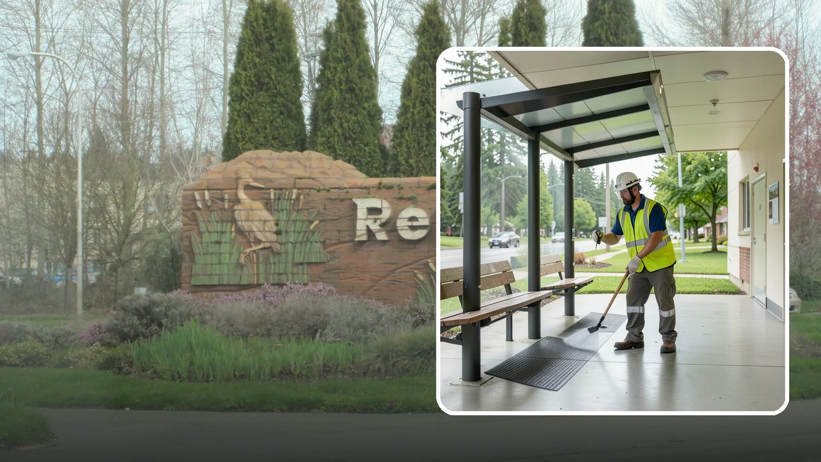 Bus Stop Cleaning in Renton, King County, WA - Keep bus stops, benches, and boarding pads clean and sanitary for daily transit riders.