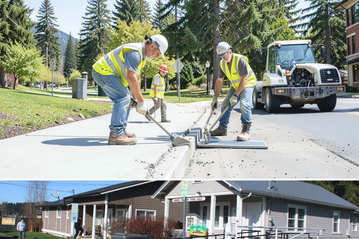 Bus Stop Cleaning in South Prairie, Pierce County, WA - Bus-stop cleaning runs year-round, with increased frequency valuable through wet fall and winter months when tracked-in grime...
