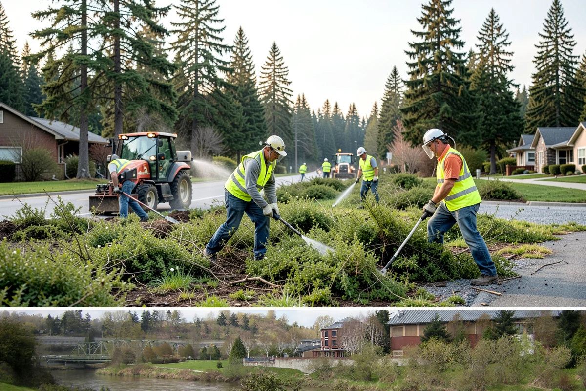 Bus Stop Cleaning in Tukwila, King County, WA - Bus-stop cleaning runs year-round, with increased frequency valuable through wet fall and winter months when tracked-in grime...