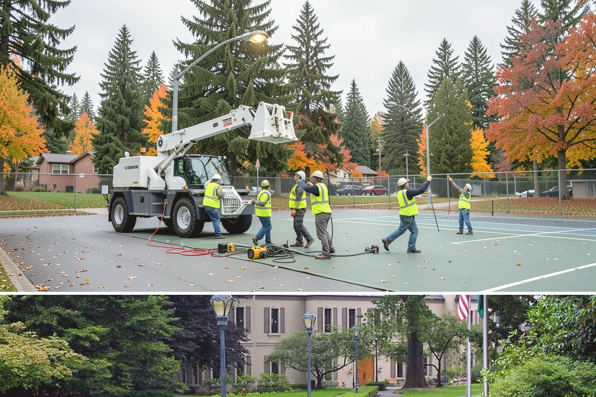 Bus Stop Cleaning in Woodinville, King County, WA - Bus-stop cleaning runs year-round, with increased frequency valuable through wet fall and winter months when tracked-in grime...