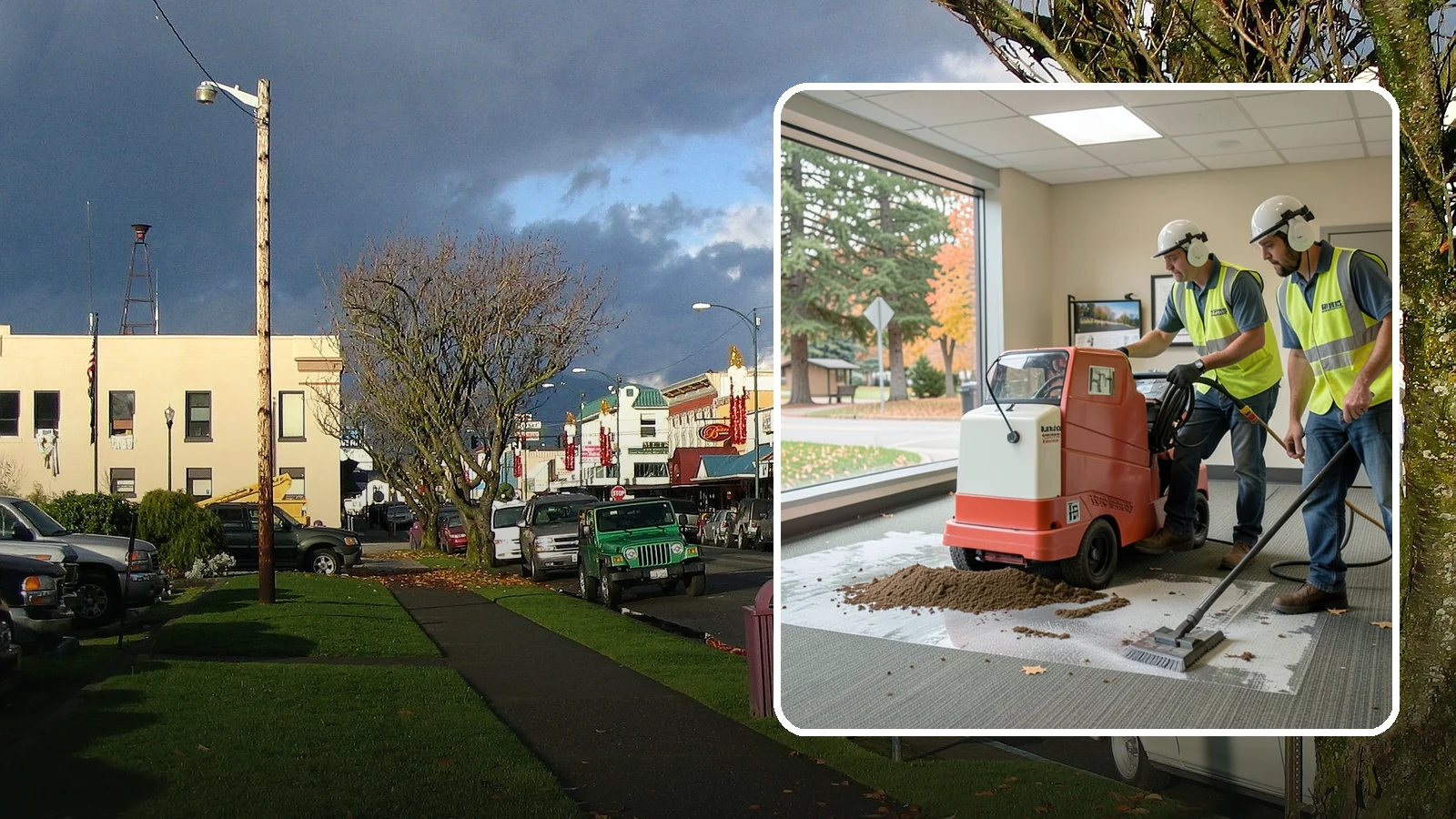 Carpet Cleaning in Arlington, Snohomish County, WA - Commercial hot-water extraction lifts embedded soil and Pacific Northwest moisture from carpeted public spaces.