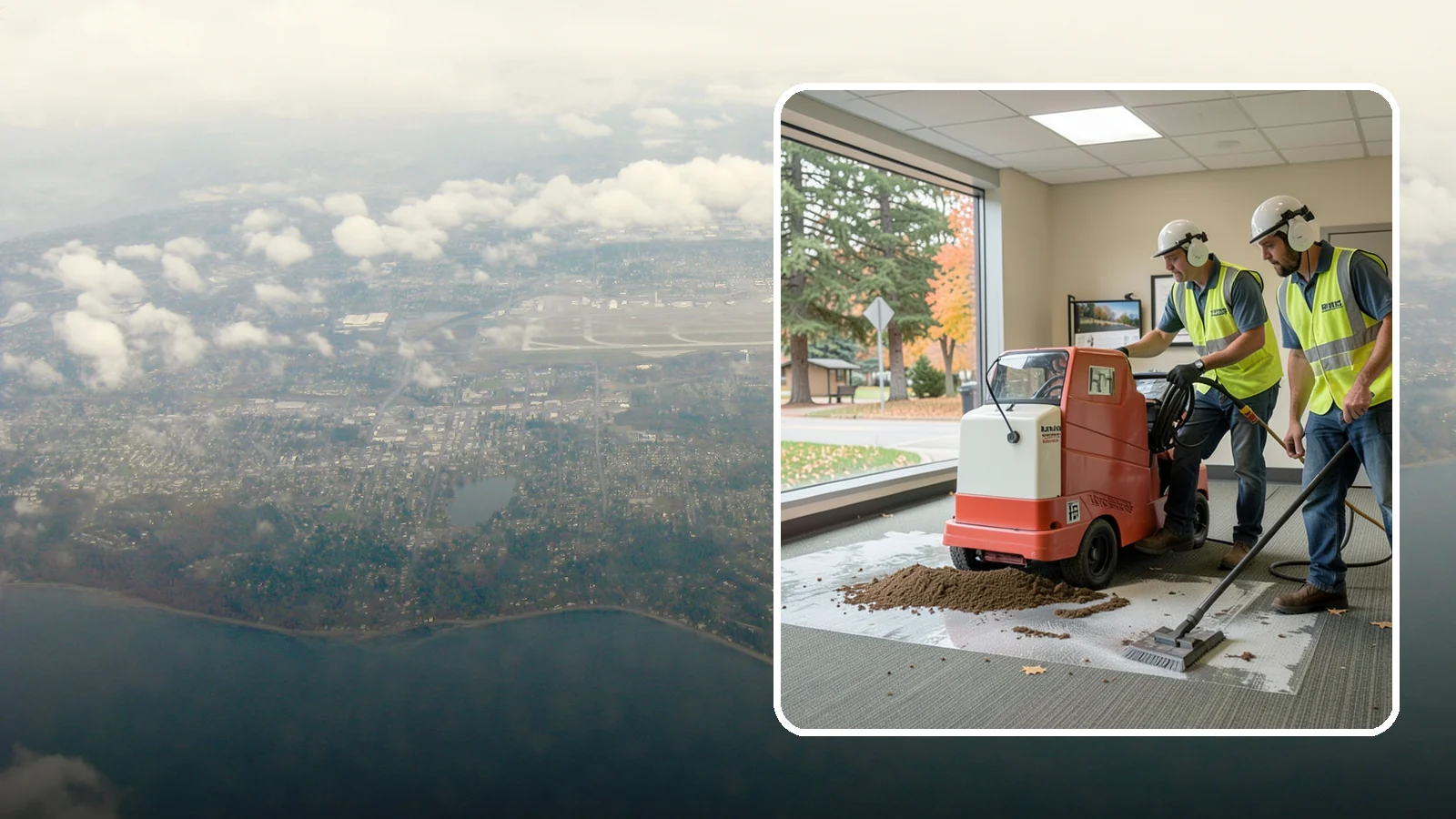 Carpet Cleaning in Burien, King County, WA - Commercial hot-water extraction lifts embedded soil and Pacific Northwest moisture from carpeted public spaces.
