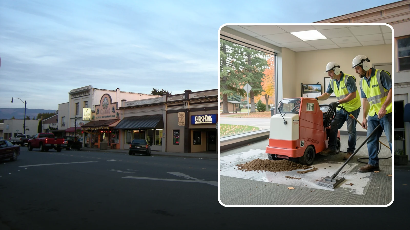 Carpet Cleaning in Burlington, Skagit County, WA - Commercial hot-water extraction lifts embedded soil and Pacific Northwest moisture from carpeted public spaces.