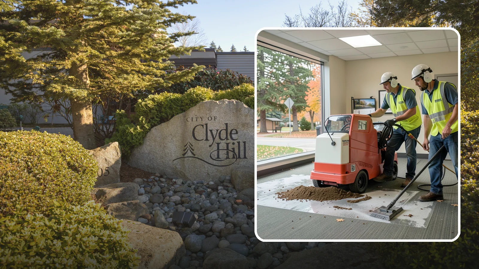 Carpet Cleaning in Clyde Hill, King County, WA - Commercial hot-water extraction lifts embedded soil and Pacific Northwest moisture from carpeted public spaces.