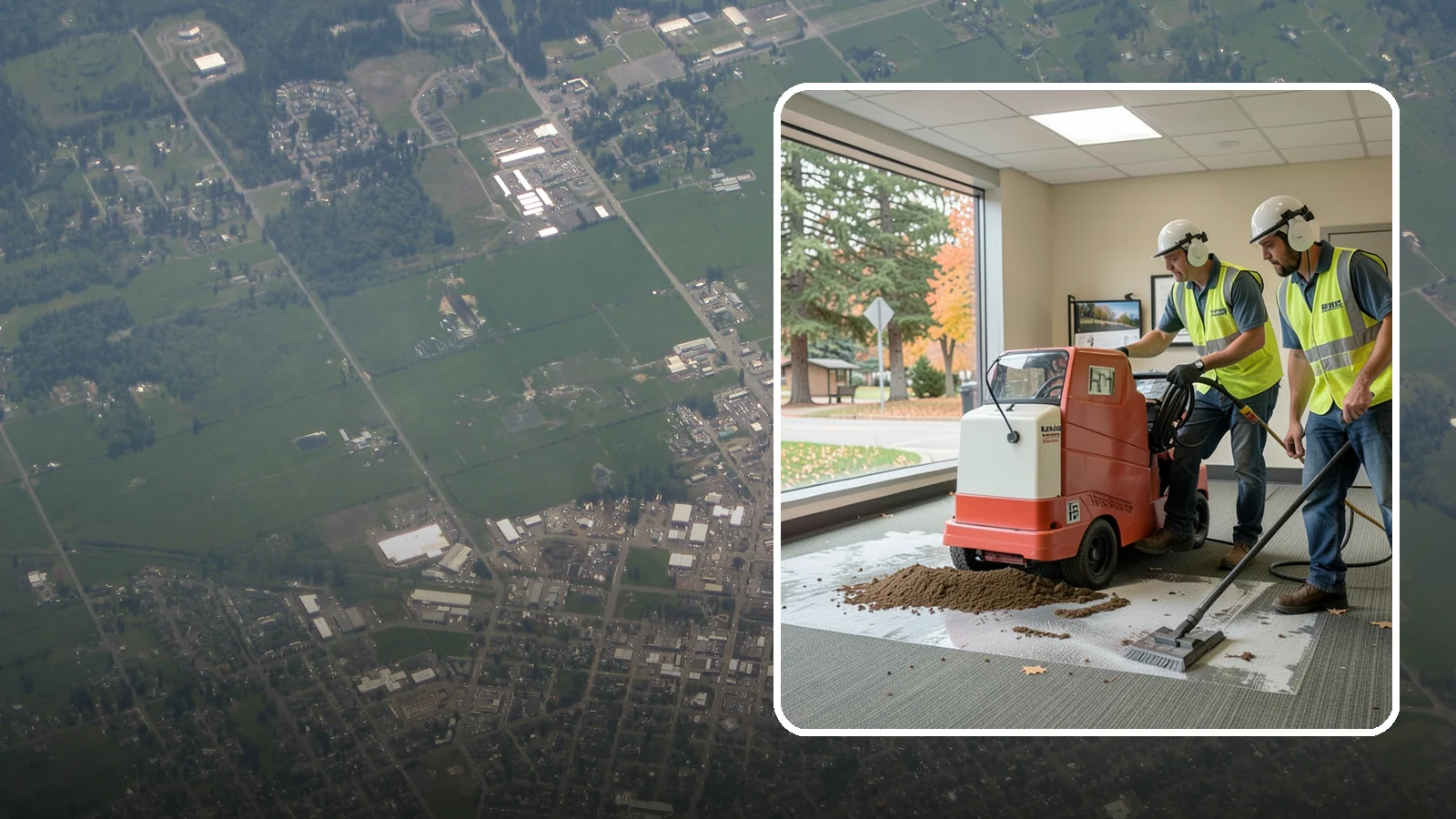 Carpet Cleaning in Enumclaw, King County, WA - Commercial hot-water extraction lifts embedded soil and Pacific Northwest moisture from carpeted public spaces.