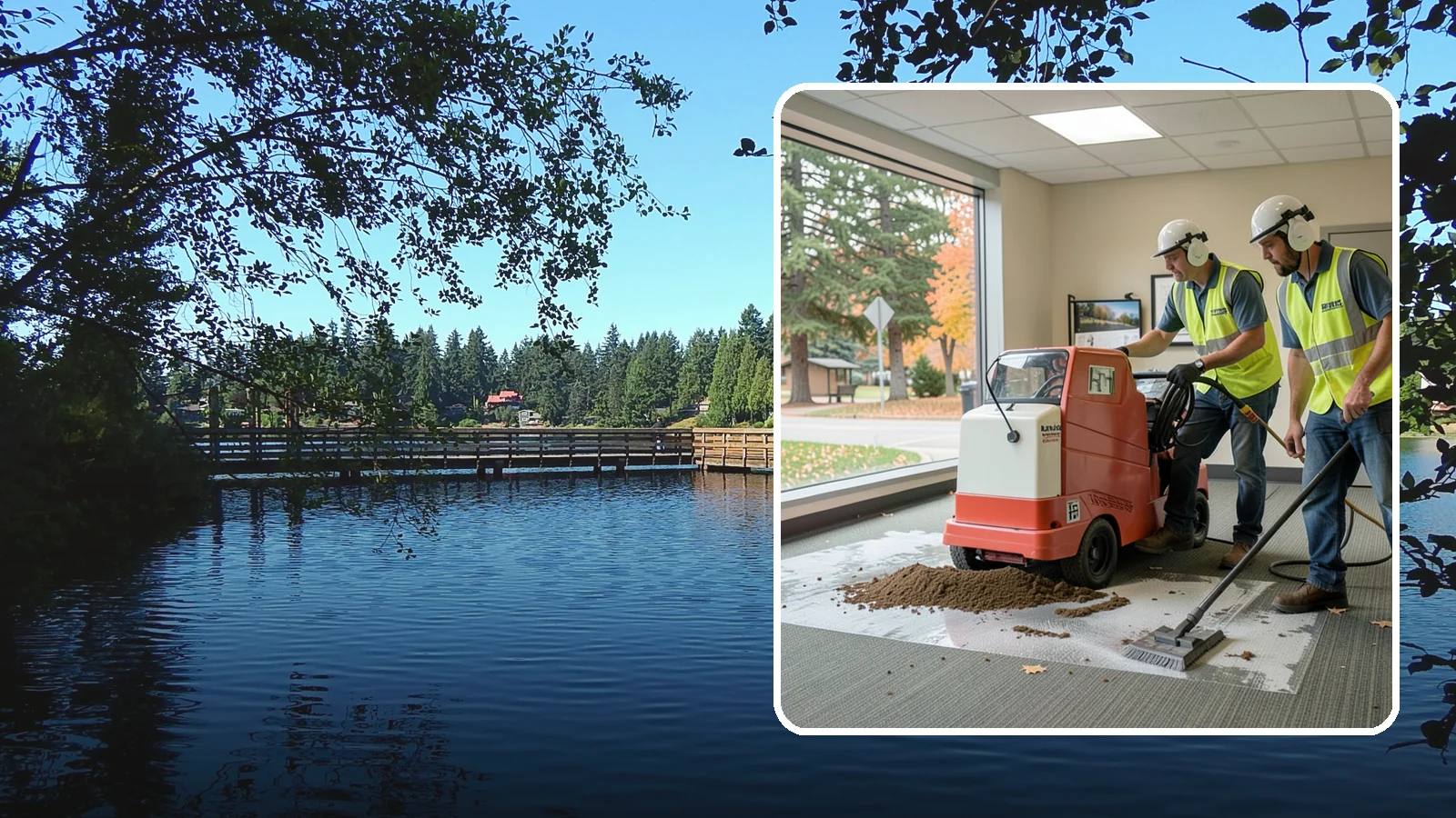 Carpet Cleaning in Federal Way, King County, WA - Commercial hot-water extraction lifts embedded soil and Pacific Northwest moisture from carpeted public spaces.