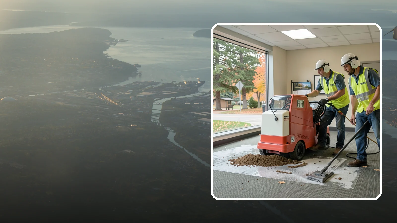 Carpet Cleaning in Fife, Pierce County, WA - Commercial hot-water extraction lifts embedded soil and Pacific Northwest moisture from carpeted public spaces.
