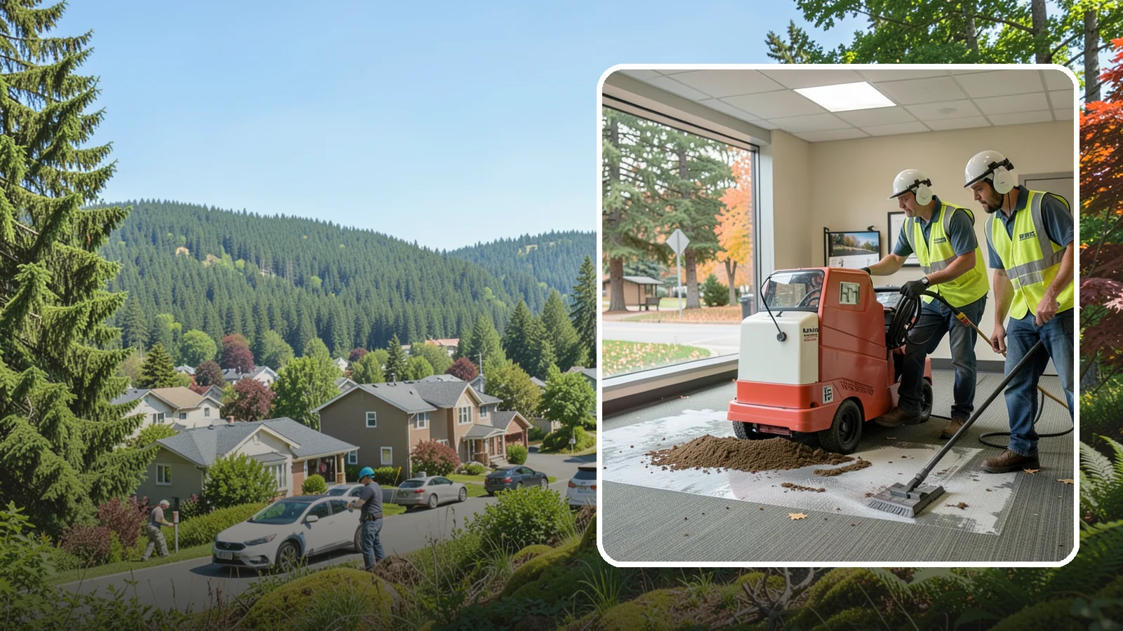 Carpet Cleaning in Index, Snohomish County, WA - Commercial hot-water extraction lifts embedded soil and Pacific Northwest moisture from carpeted public spaces.