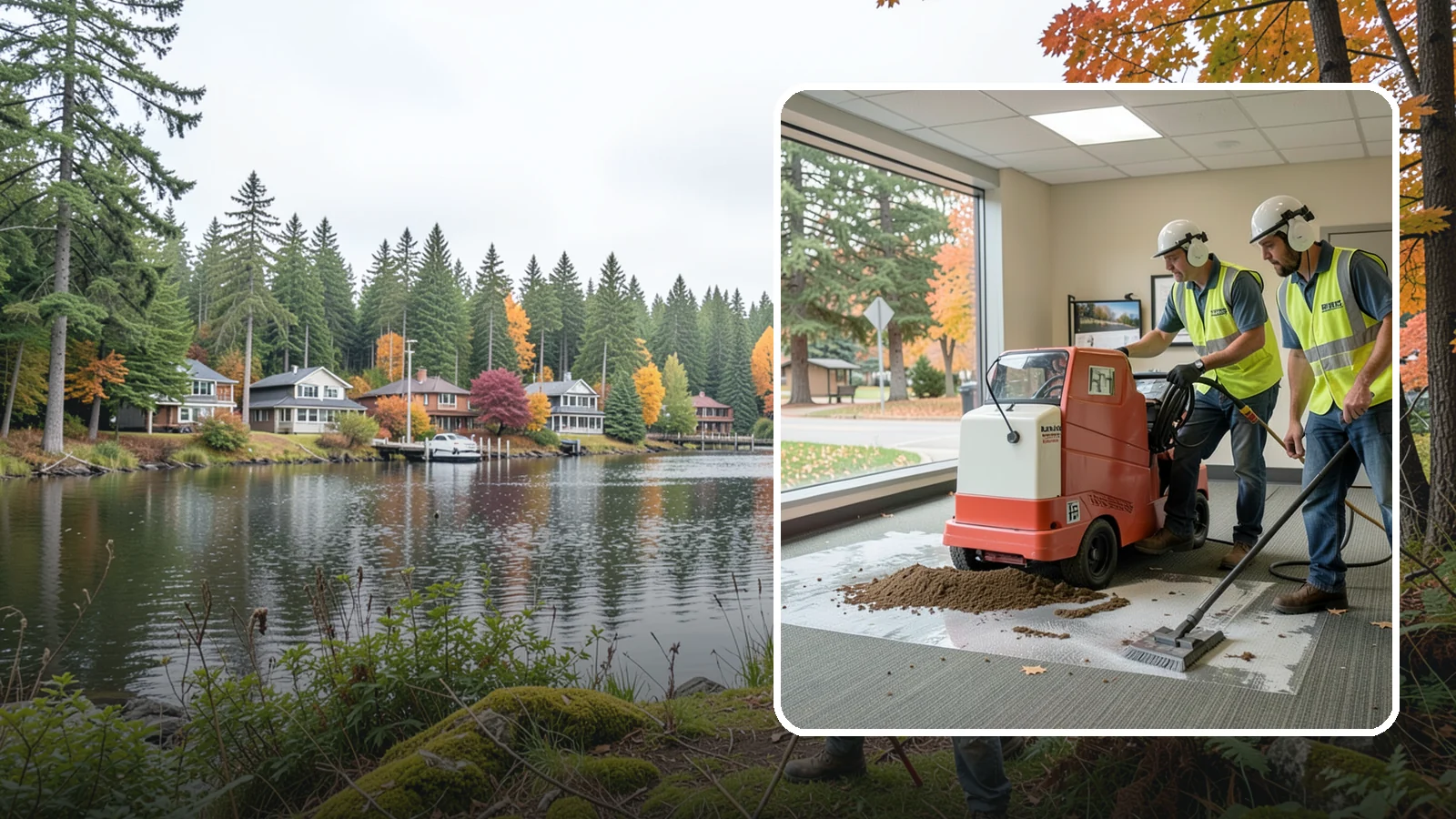 Carpet Cleaning in La Conner, Skagit County, WA - Commercial hot-water extraction lifts embedded soil and Pacific Northwest moisture from carpeted public spaces.