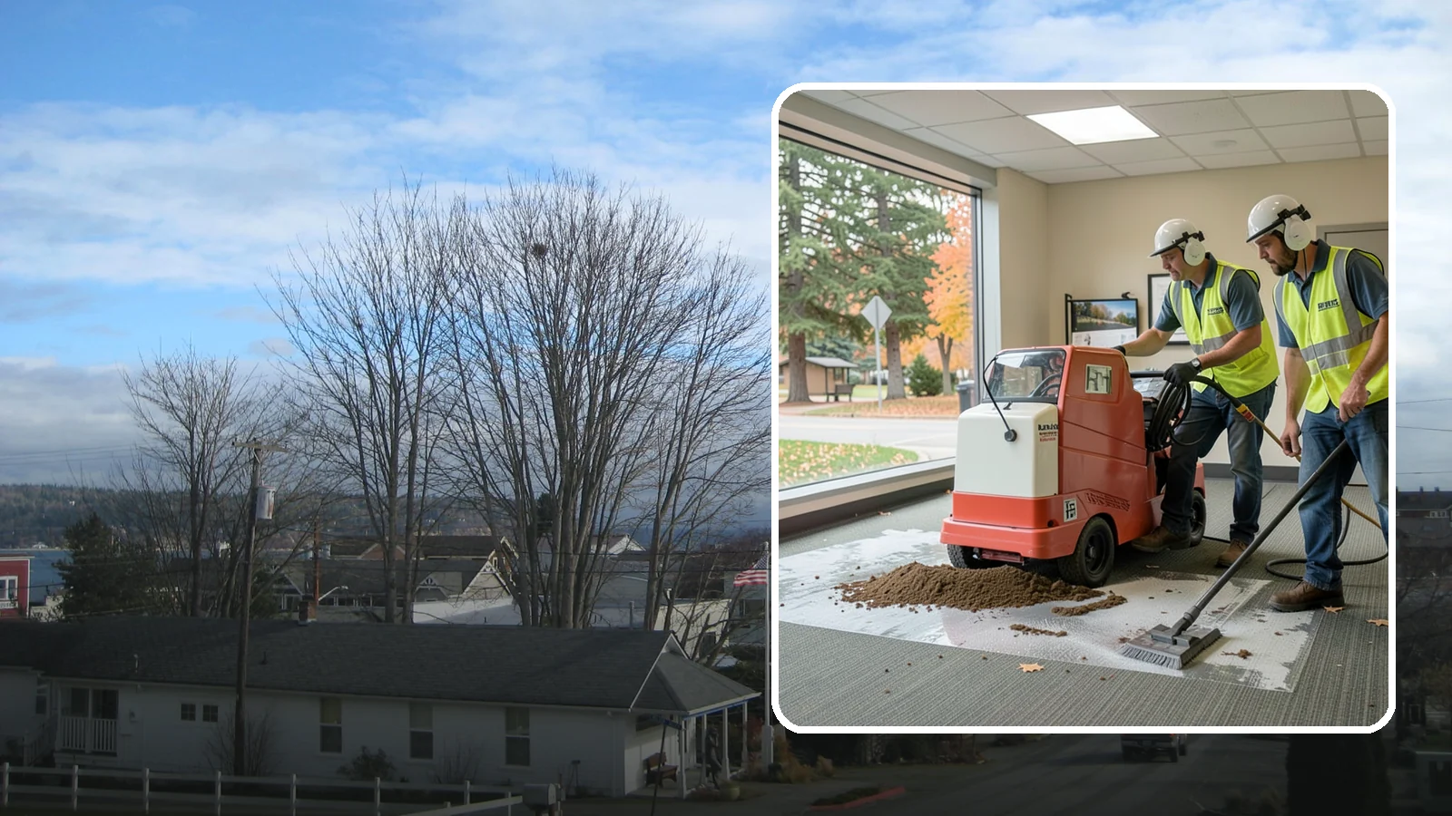 Carpet Cleaning in Langley, Island County, WA - Commercial hot-water extraction lifts embedded soil and Pacific Northwest moisture from carpeted public spaces.