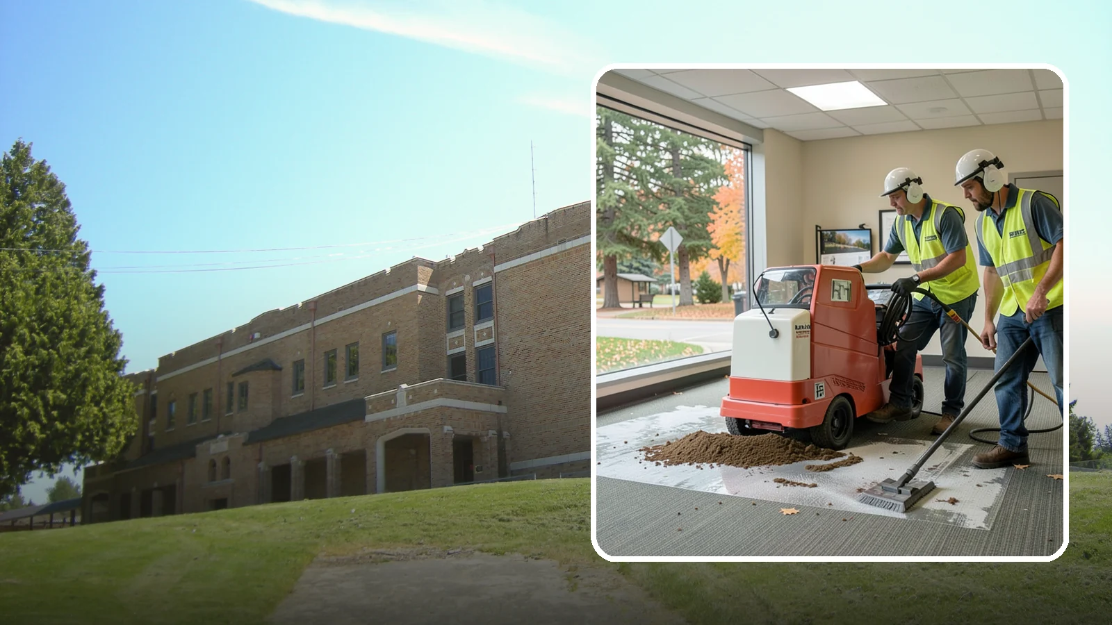 Carpet Cleaning in Maple Valley, King County, WA - Commercial hot-water extraction lifts embedded soil and Pacific Northwest moisture from carpeted public spaces.