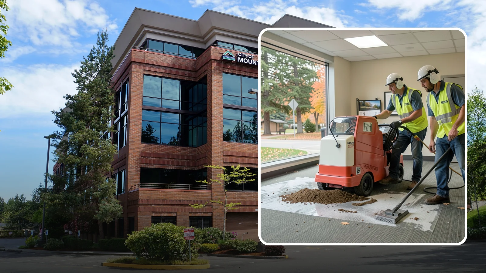 Carpet Cleaning in Mountlake Terrace, Snohomish County, WA - Commercial hot-water extraction lifts embedded soil and Pacific Northwest moisture from carpeted public spaces.