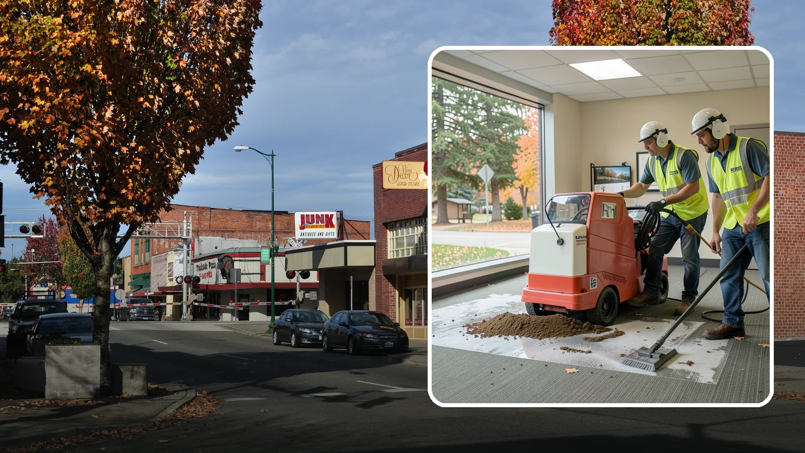 Carpet Cleaning in Puyallup, Pierce County, WA - Commercial hot-water extraction lifts embedded soil and Pacific Northwest moisture from carpeted public spaces.